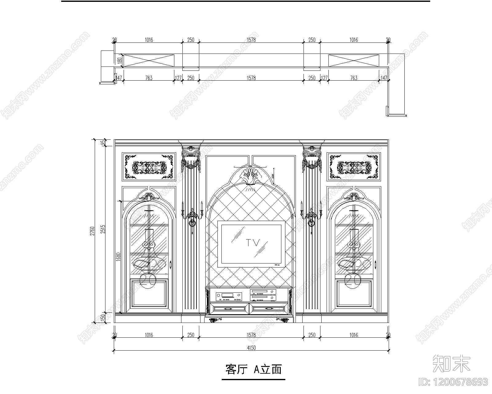 欧式其他室内工艺节点施工图下载【ID:1200678693】
