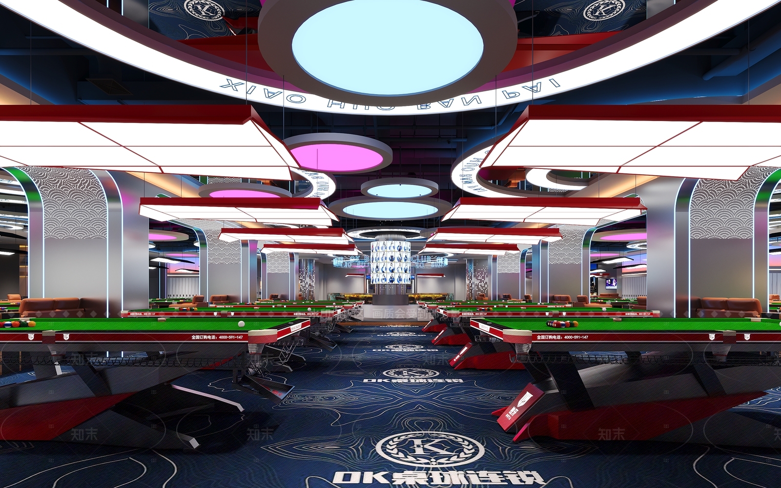 现代台球室3D模型下载【ID:1215185829】