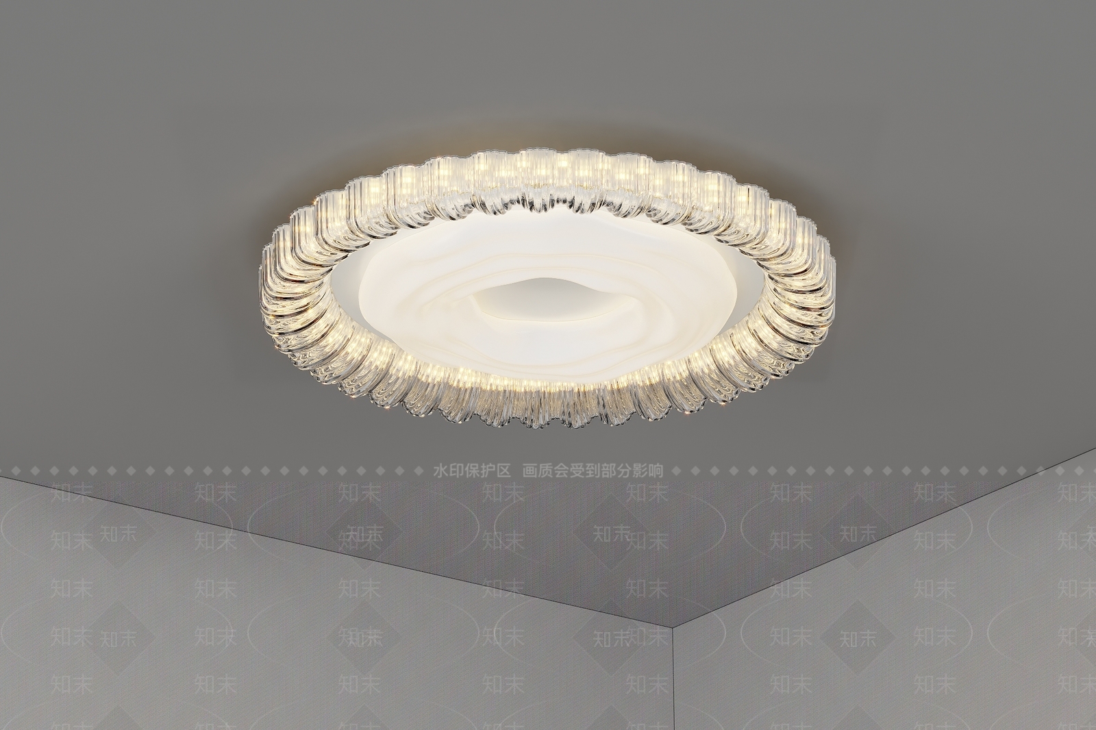 现代轻奢吸顶灯3D模型下载【ID:1200680467】
