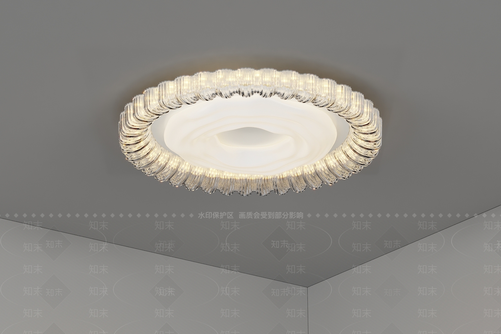 现代轻奢吸顶灯SU模型下载【ID:1201544644】