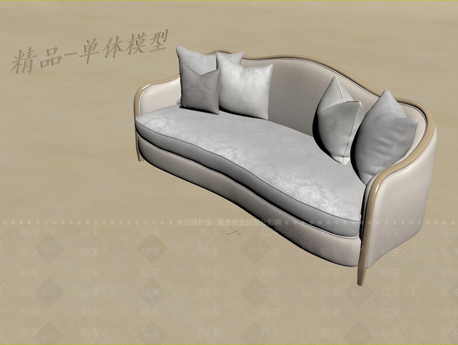 法式美式多人沙发SU模型下载【ID:1200681855】