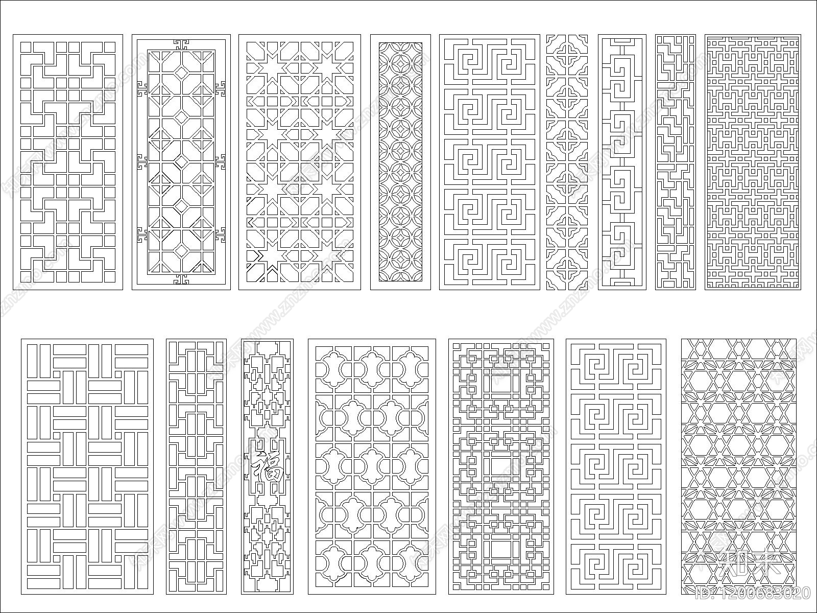 雕花施工图下载【ID:1200683020】