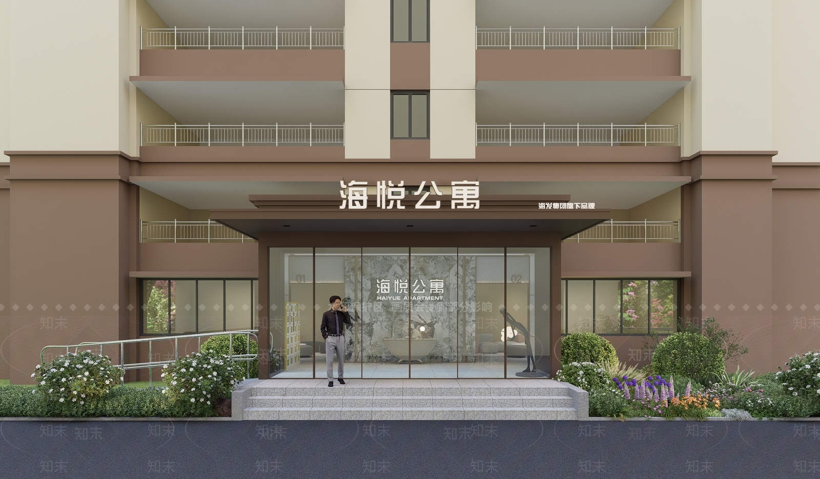 现代轻奢门头SU模型下载【ID:1200684603】