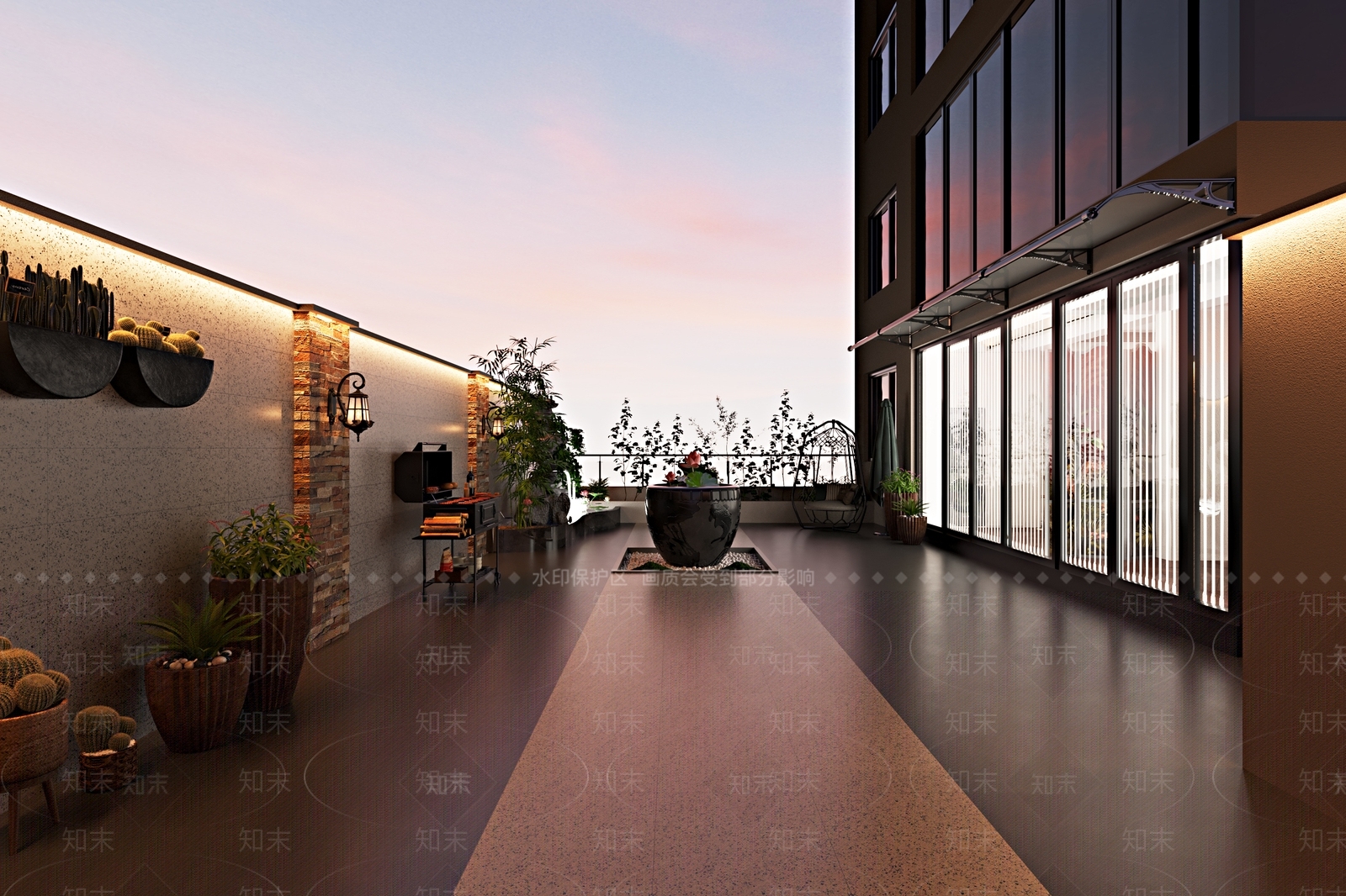 新中式复古阳台3D模型下载【ID:1200684807】
