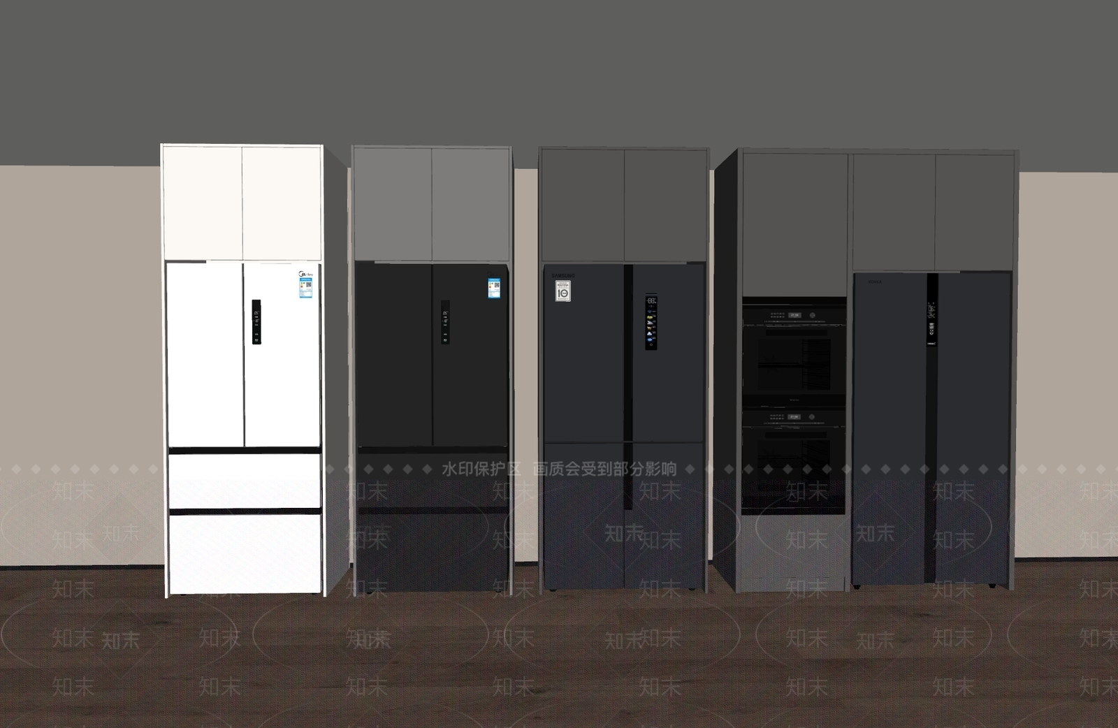 冰箱SU模型下载【ID:1200685815】