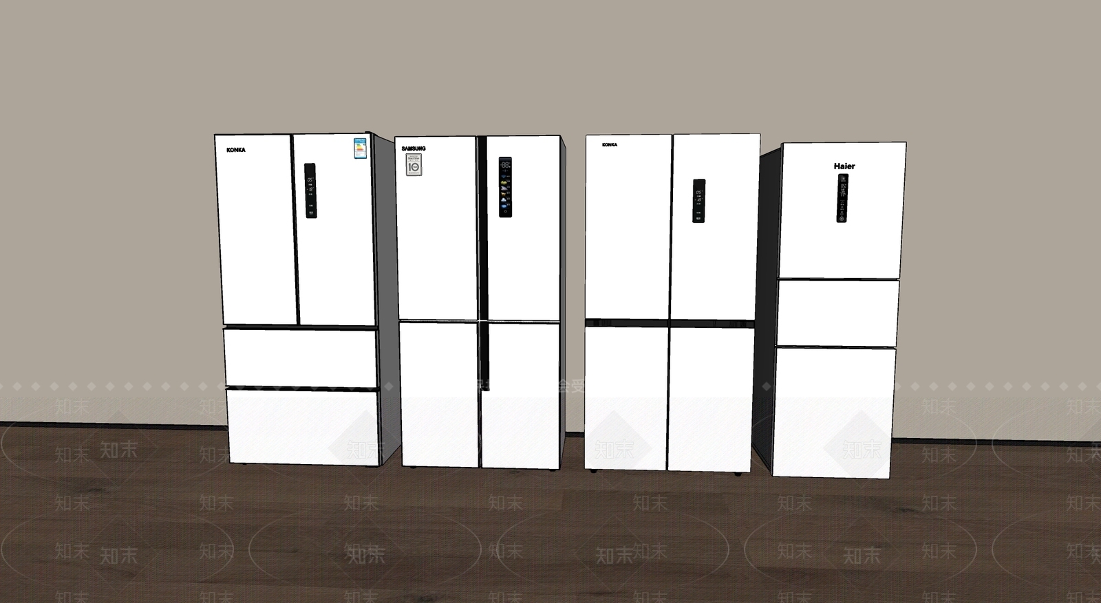 冰箱SU模型下载【ID:1200685811】