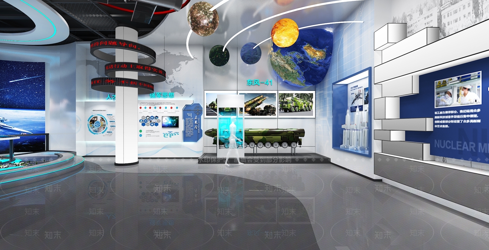 现代科技展厅3D模型下载【ID:1200685938】