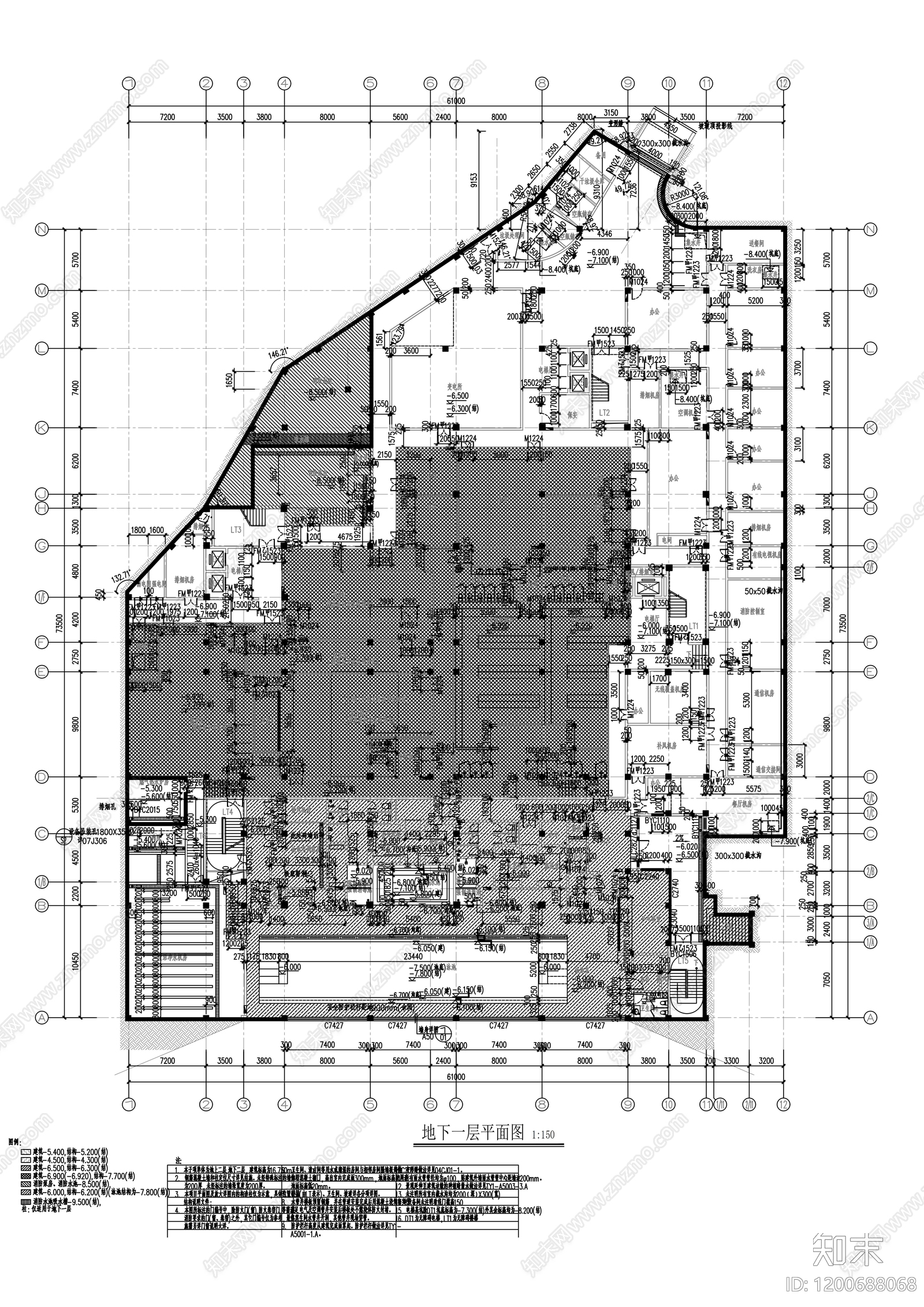 新中式民宿建筑cad施工图下载【ID:1200688068】