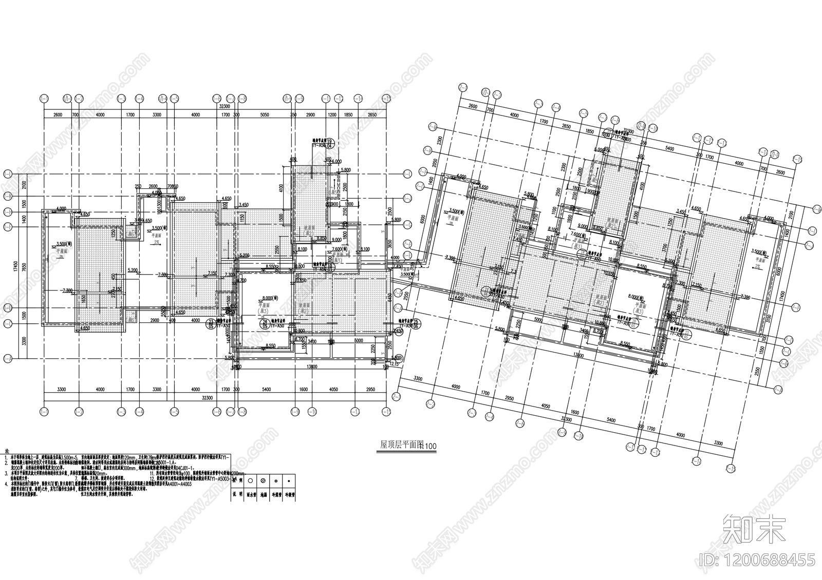 新中式民宿建筑cad施工图下载【ID:1200688455】