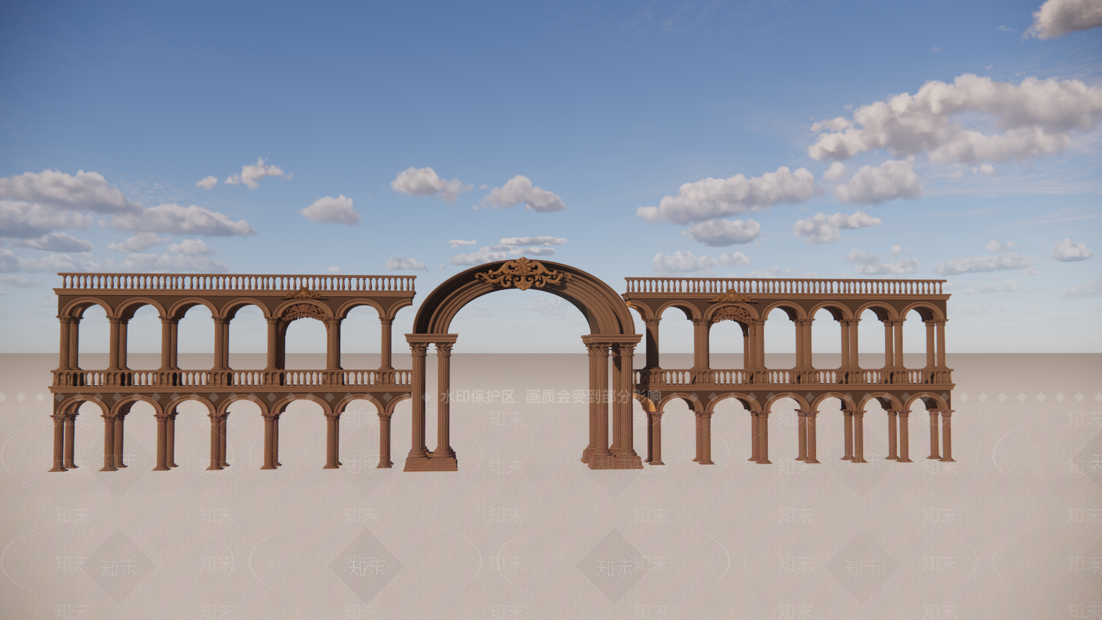 欧式简欧室内舞台SU模型下载【ID:1200715222】