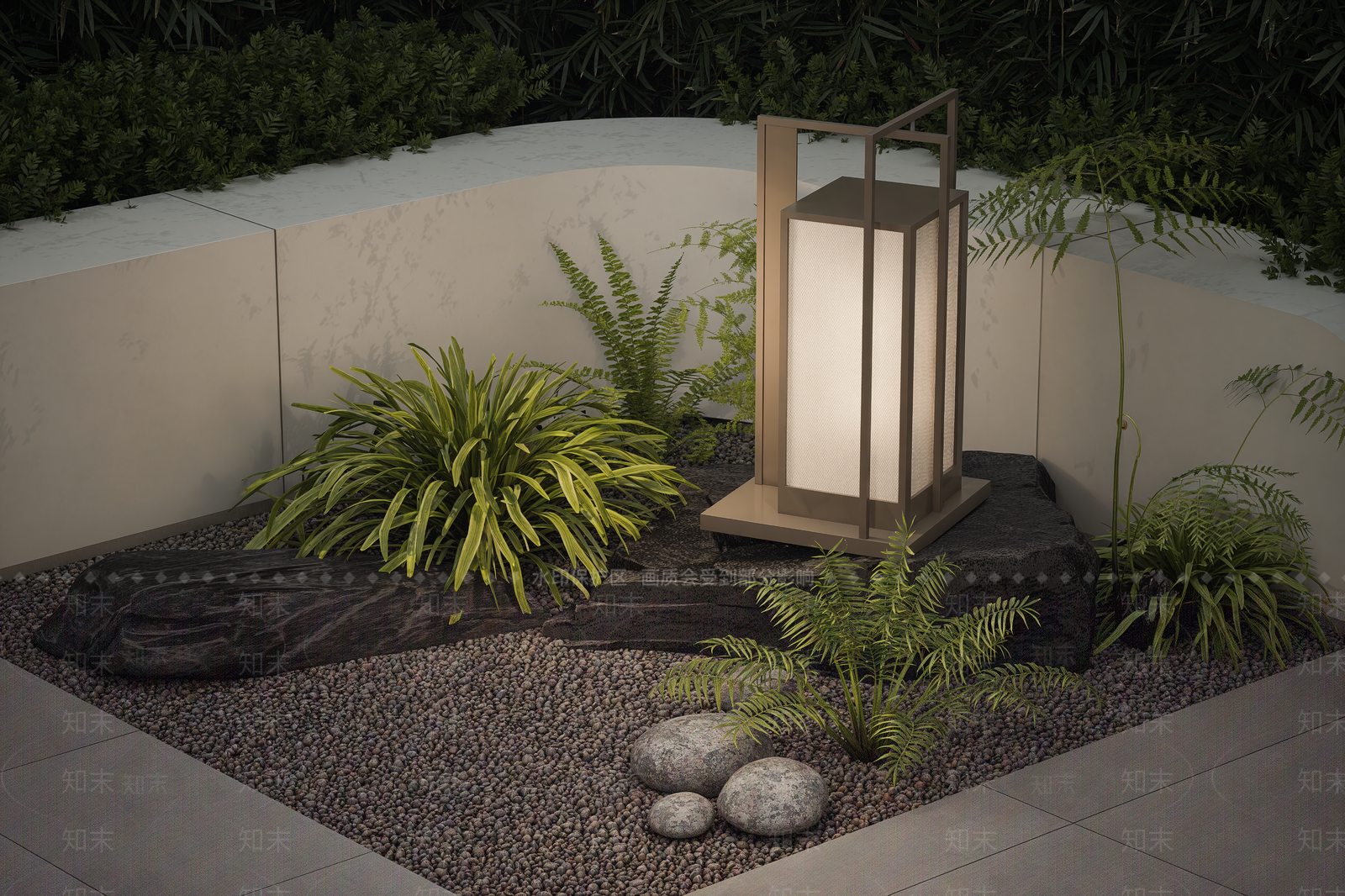 现代景观灯SU模型下载【ID:1200690905】