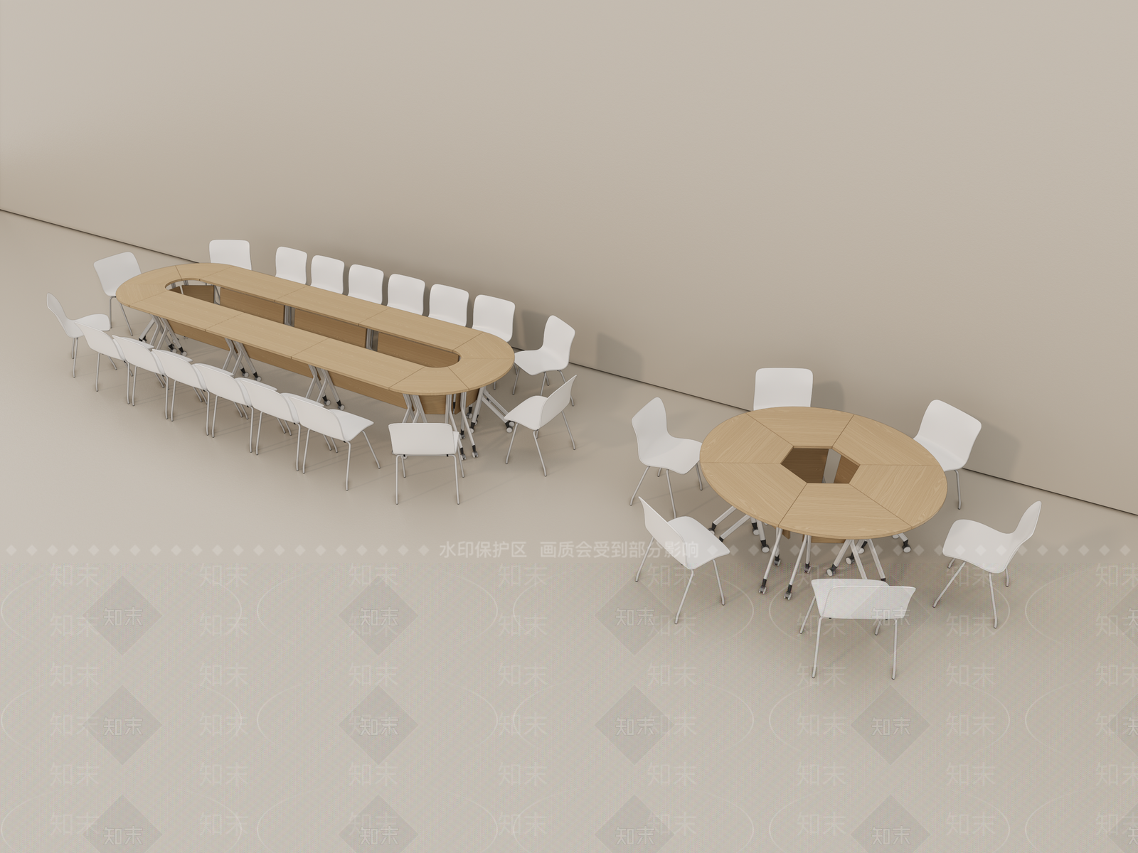 现代会议桌SU模型下载【ID:1200691079】