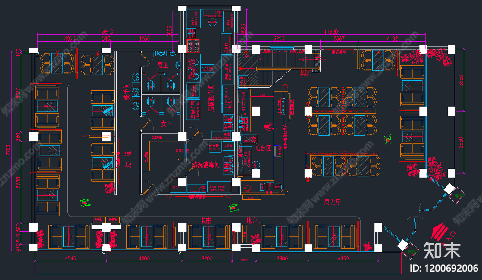 现代网吧施工图下载【ID:1200692006】
