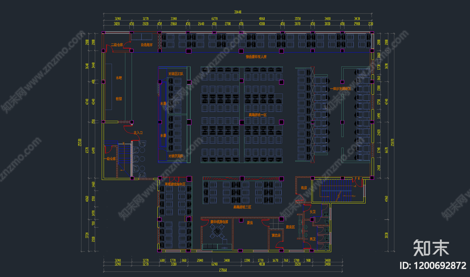 现代网吧施工图下载【ID:1200692872】