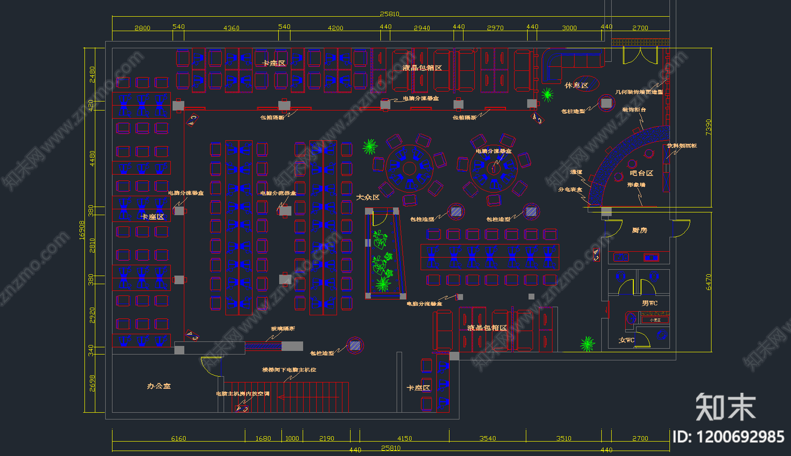 现代网吧施工图下载【ID:1200692985】