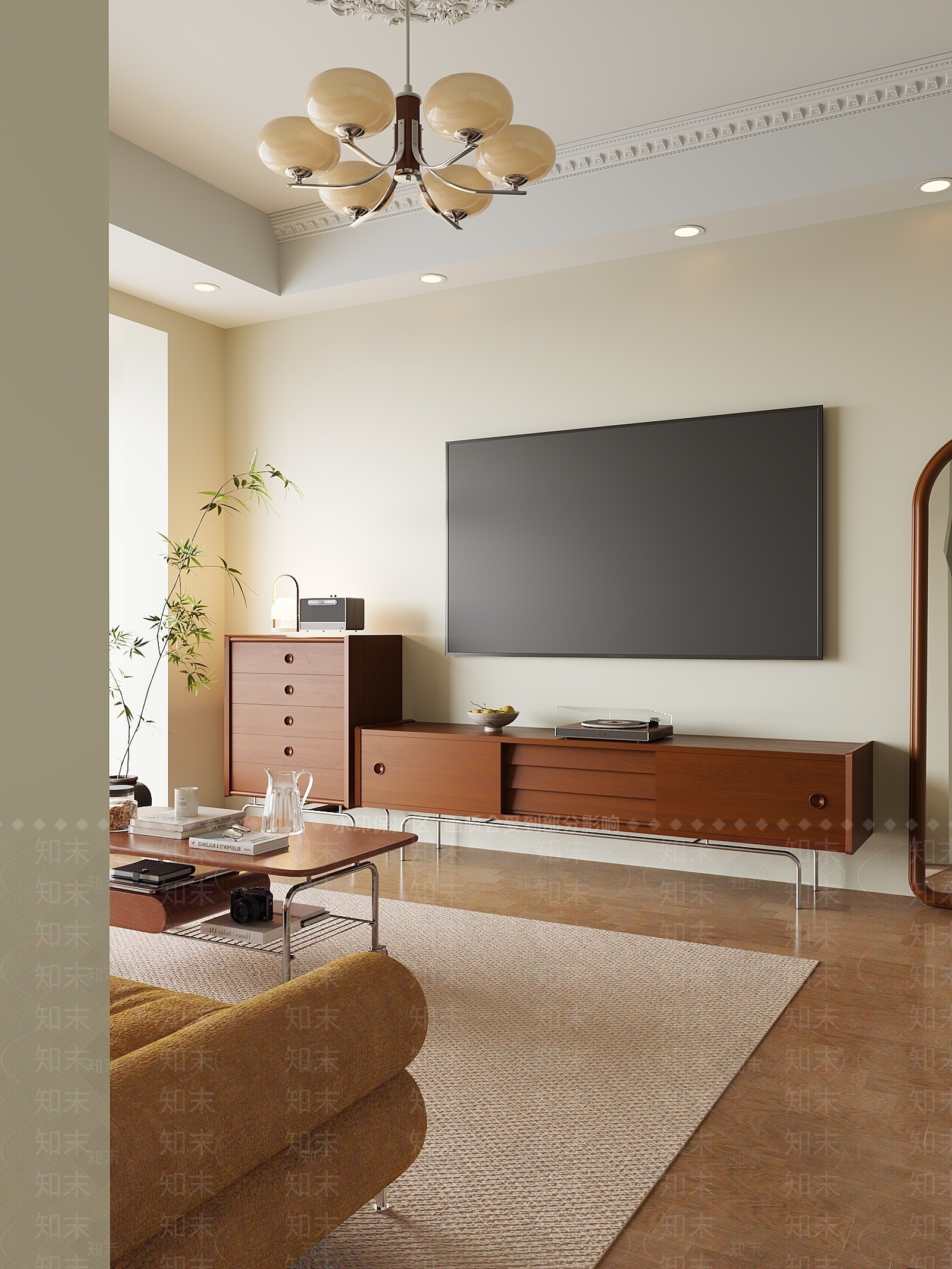 中古简约家居客厅3D模型下载【ID:1200693110】