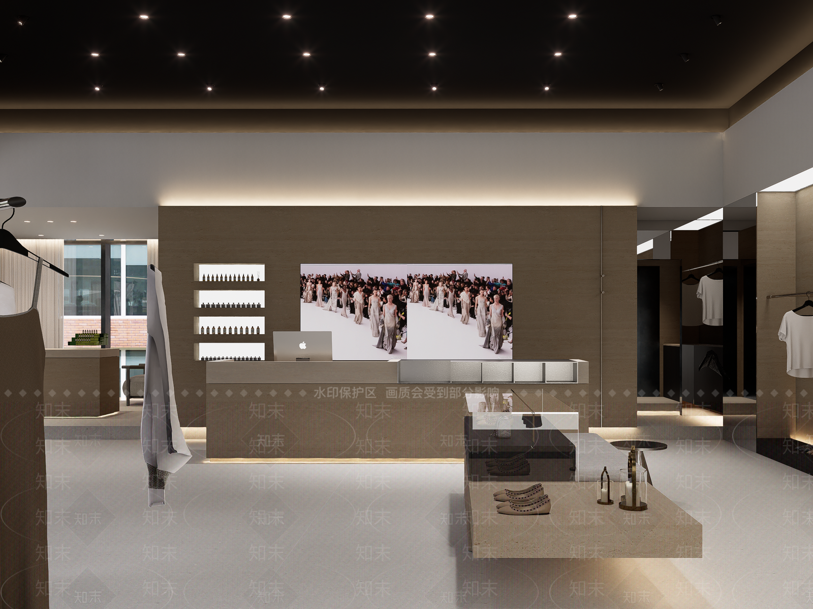 极简简约服装店SU模型下载【ID:1200778237】