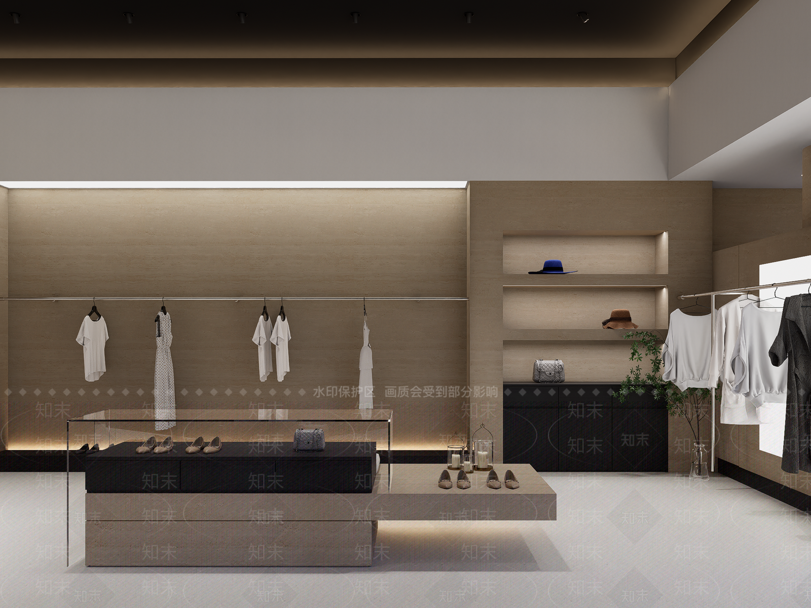 极简简约服装店SU模型下载【ID:1200778237】