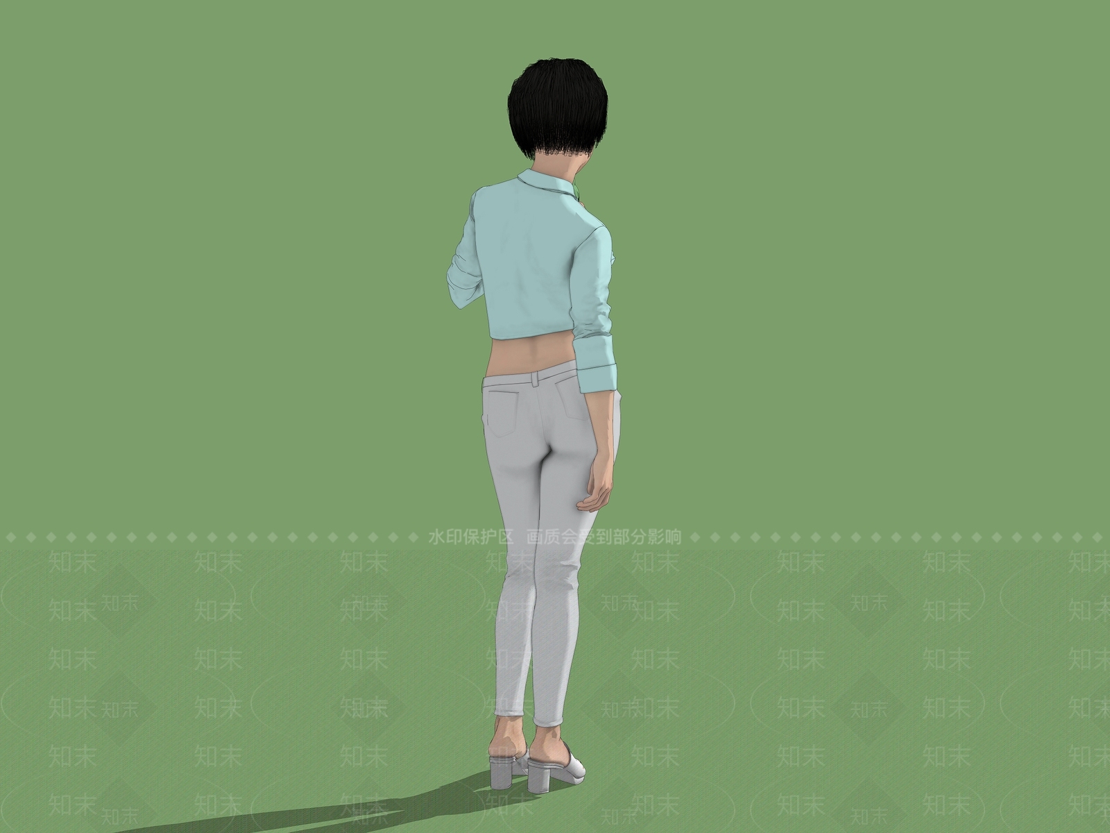 女人SU模型下载【ID:1200703063】