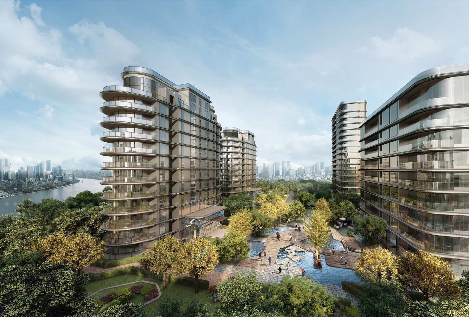 现代小高层住宅楼3D模型下载【ID:1200696124】