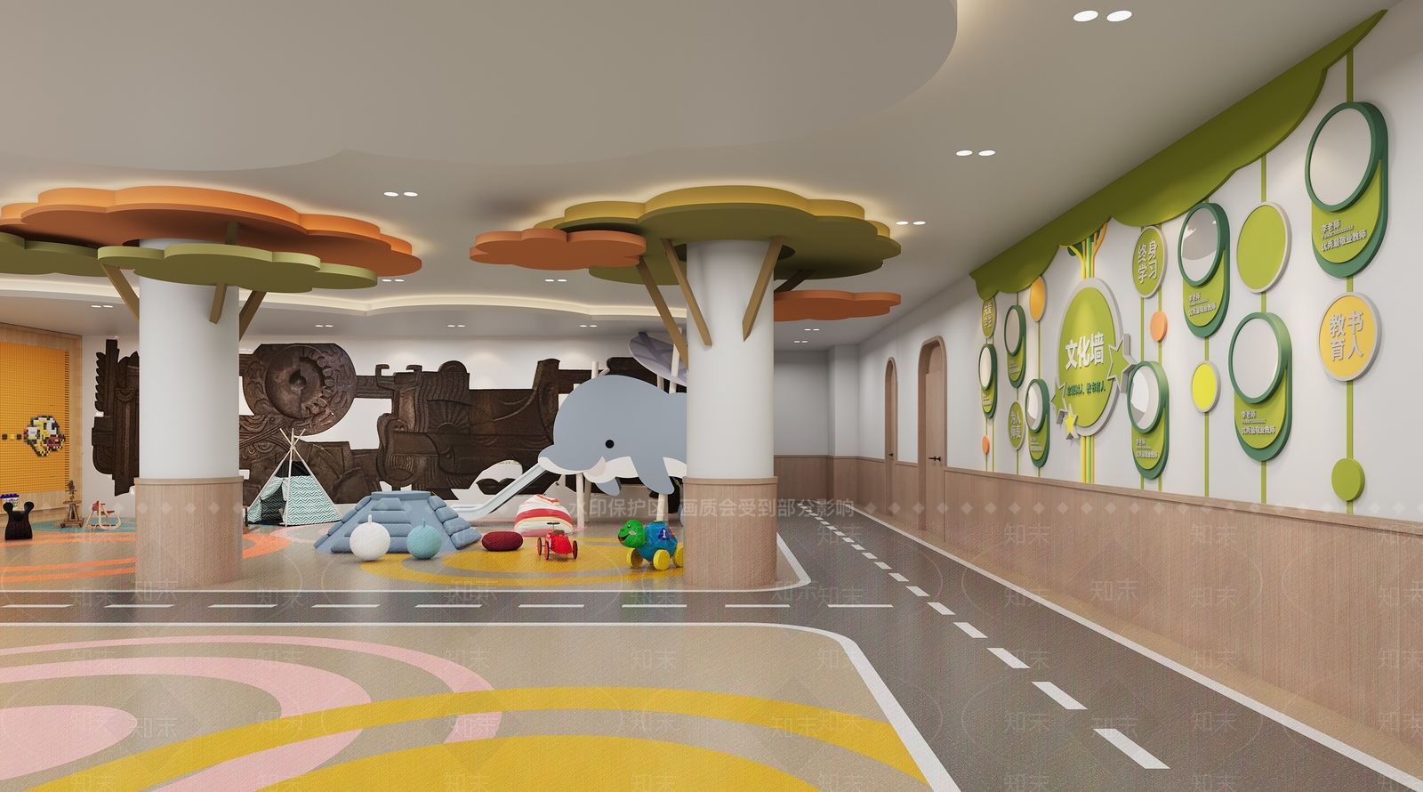 现代幼儿园3D模型下载【ID:1200696985】