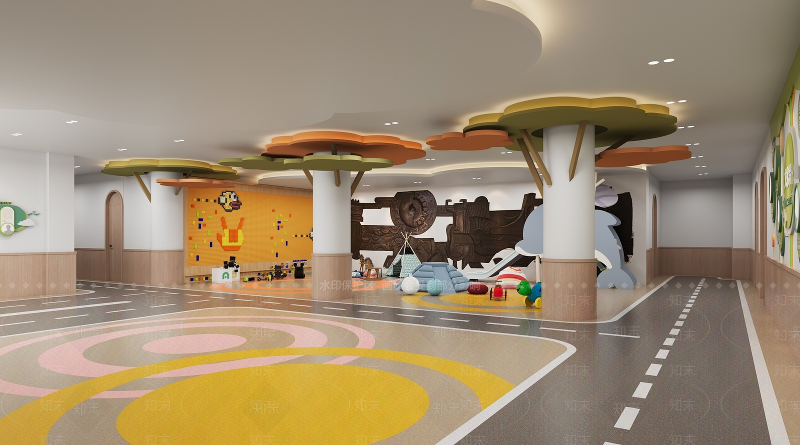 现代幼儿园3D模型下载【ID:1200696985】