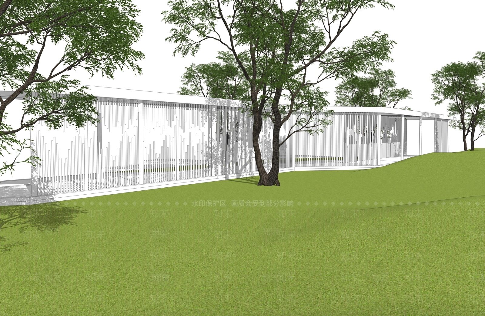 现代其他景观小建筑SU模型下载【ID:1200697245】
