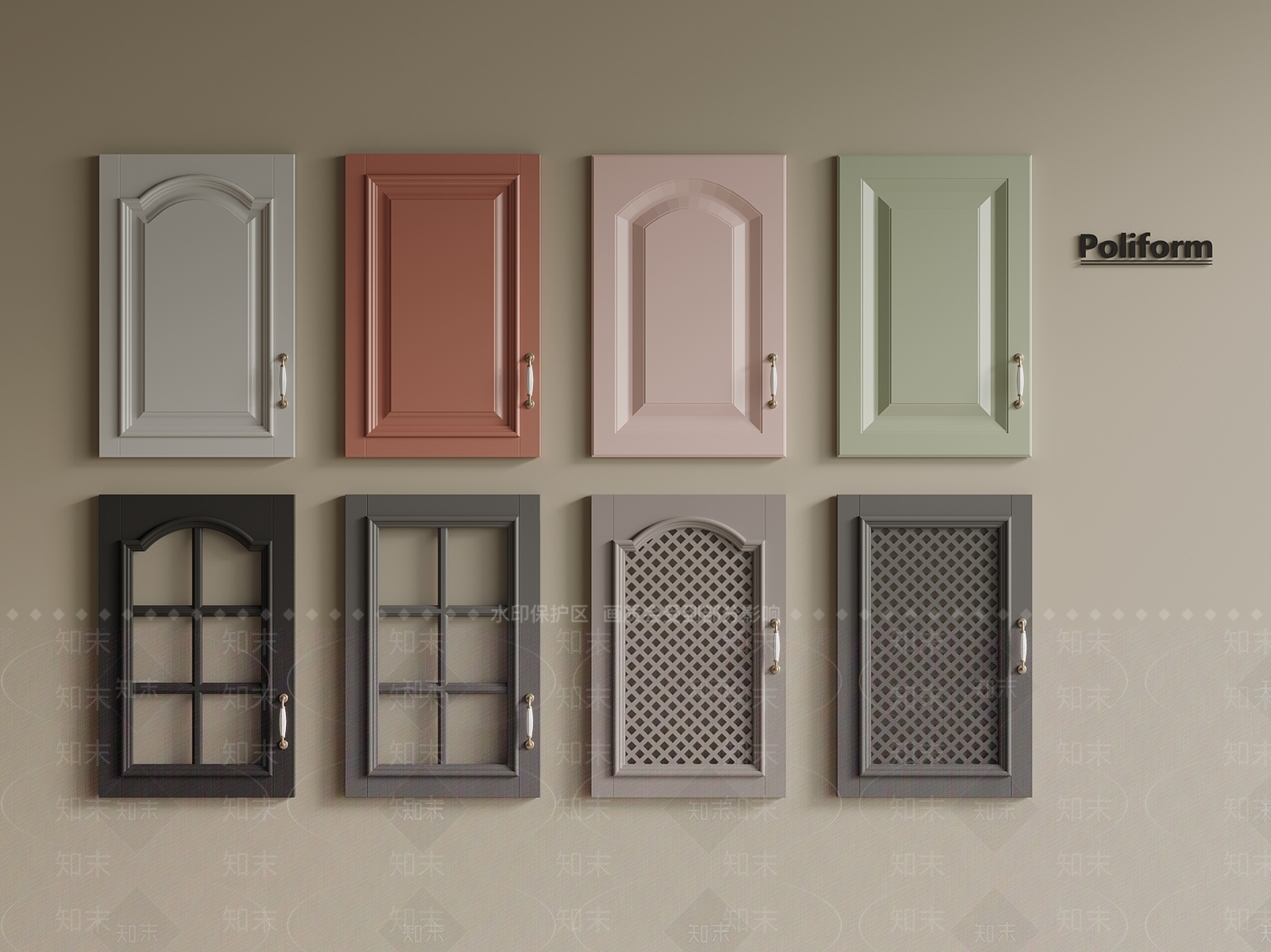 美式欧式柜门3D模型下载【ID:1200697480】