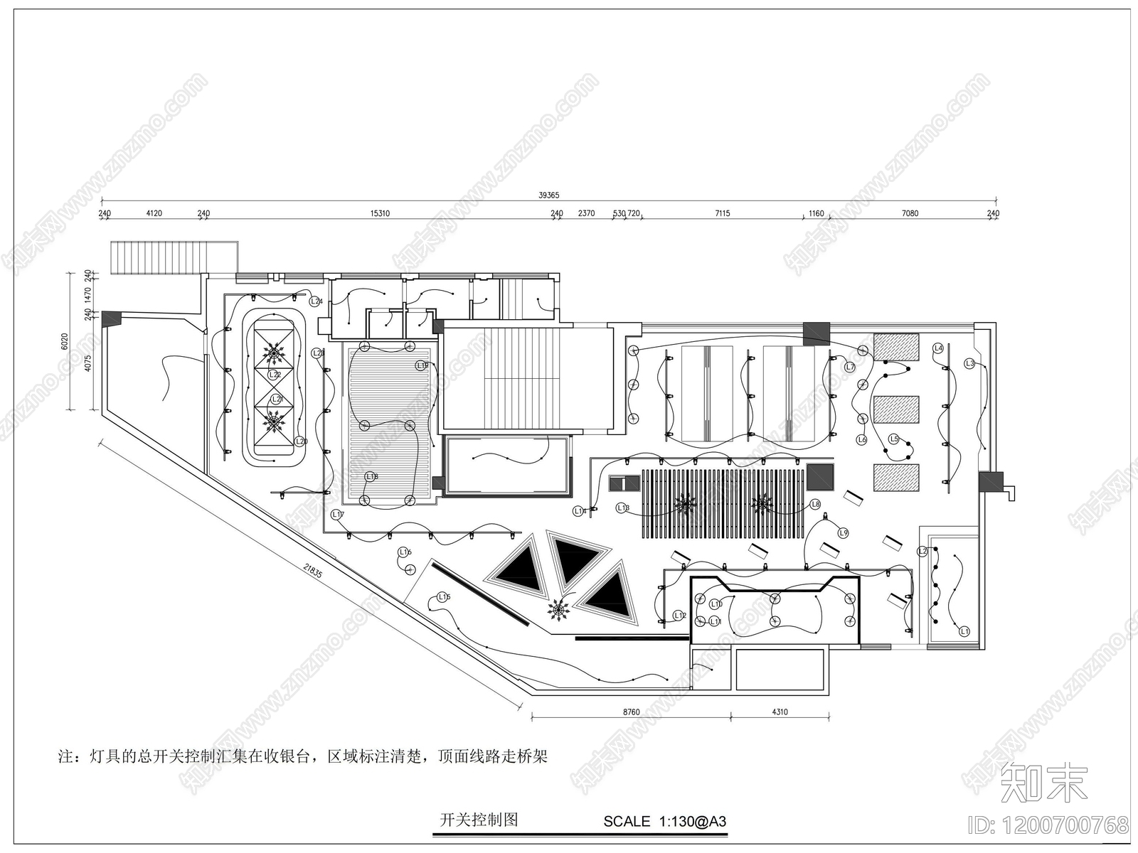 现代网吧cad施工图下载【ID:1200700768】