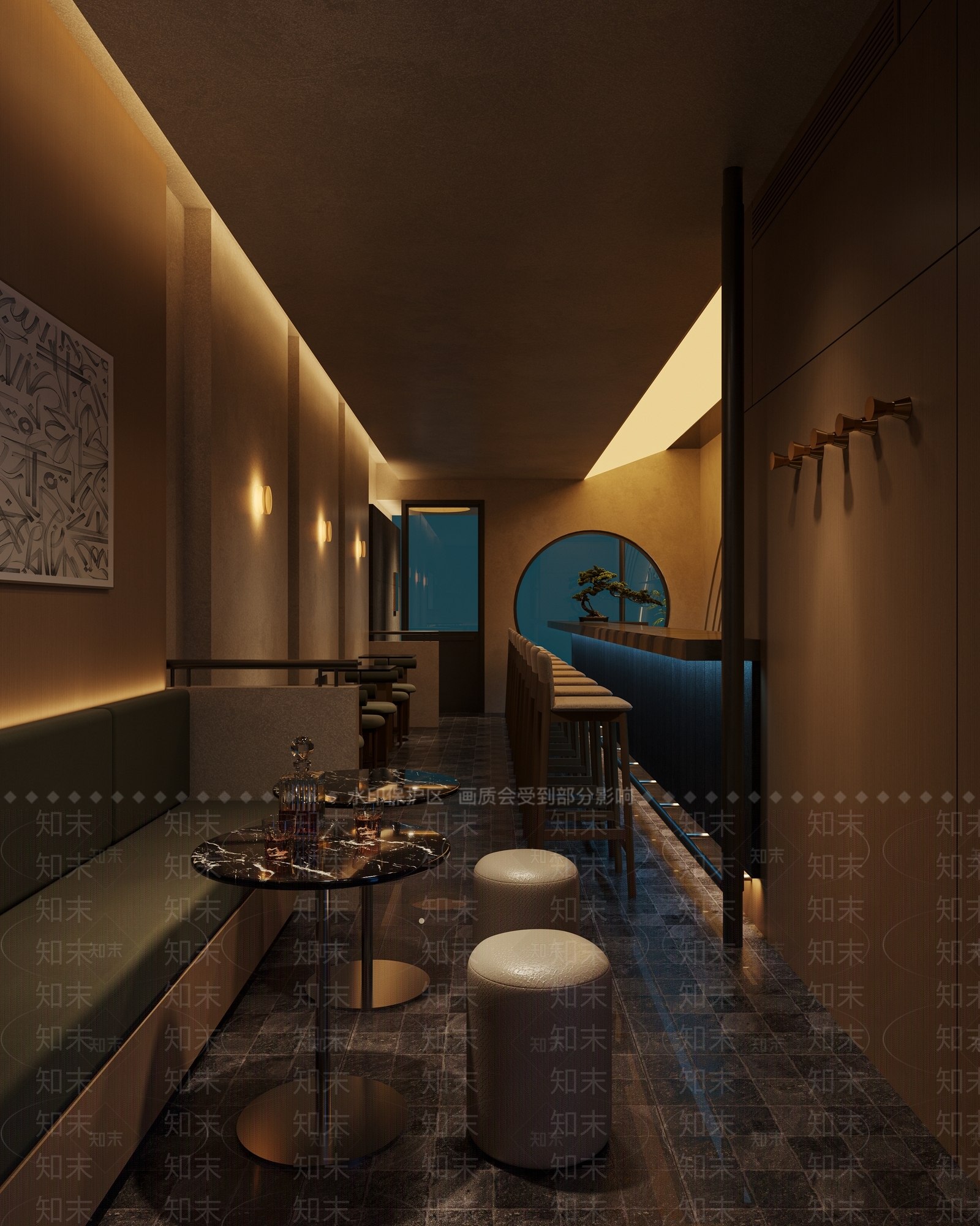 现代极简酒吧3D模型下载【ID:1200700921】