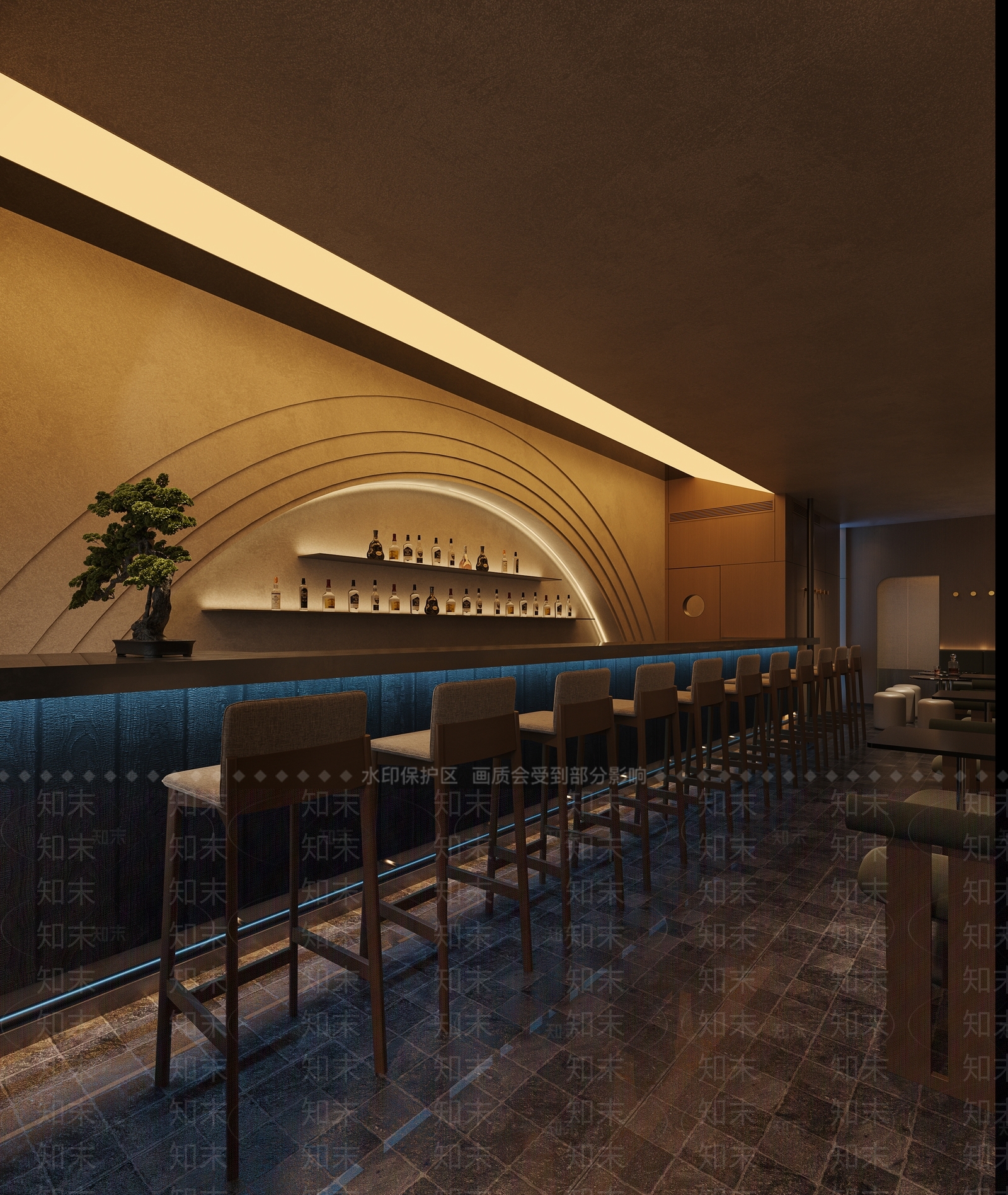 现代极简酒吧3D模型下载【ID:1200700921】