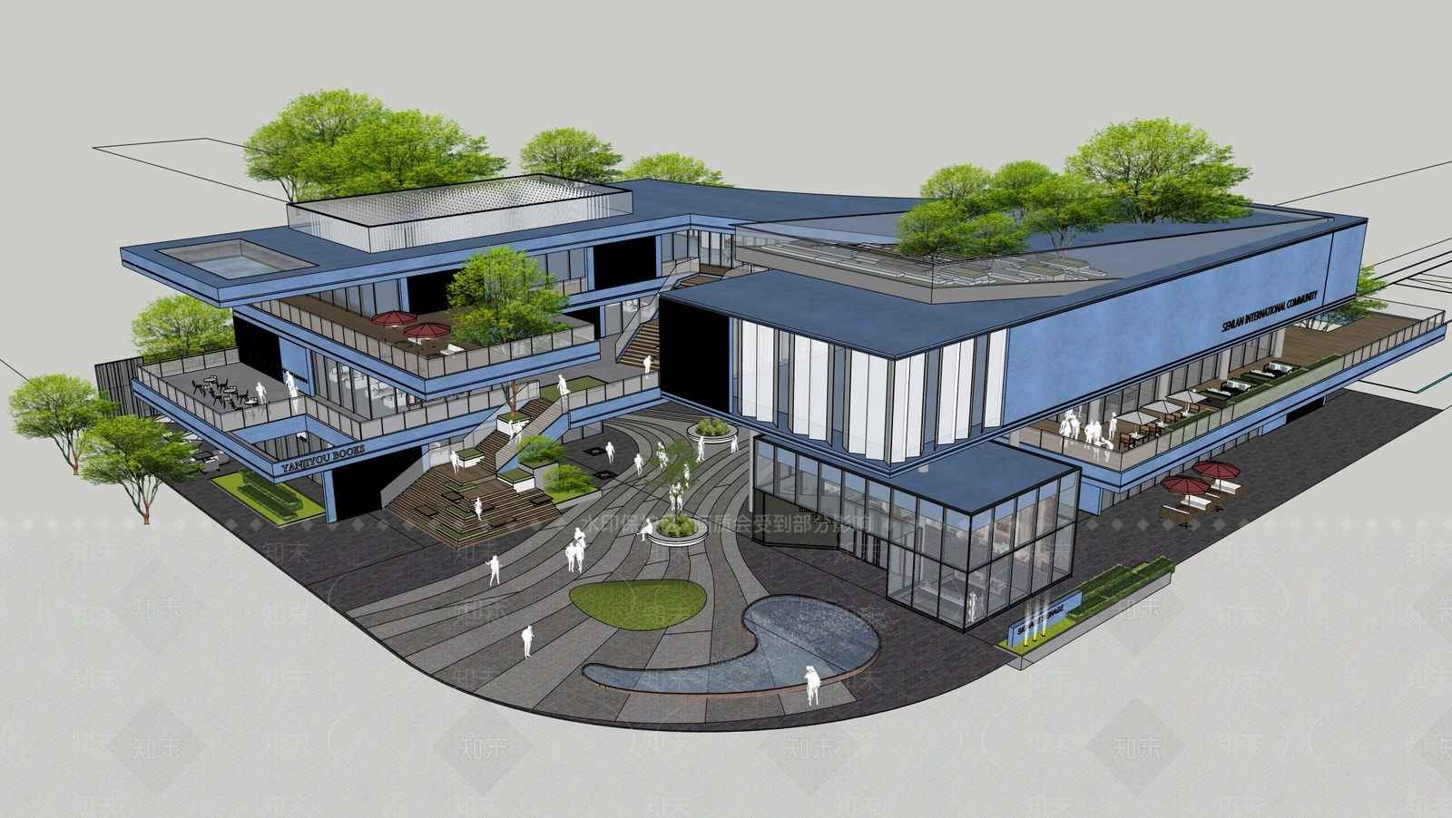 餐饮建筑SU模型精品下载_SketchUp模型_知末网