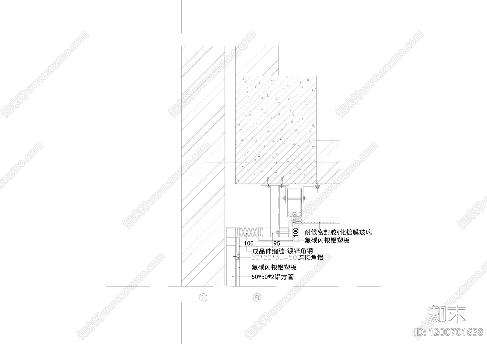 现代窗节点cad施工图下载【ID:1200701658】