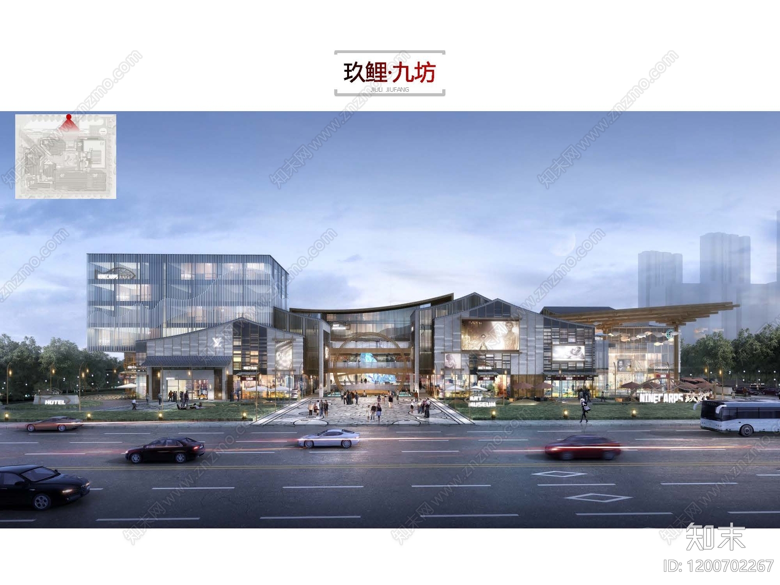 新中式中式商业街区建筑下载【ID:1200702267】