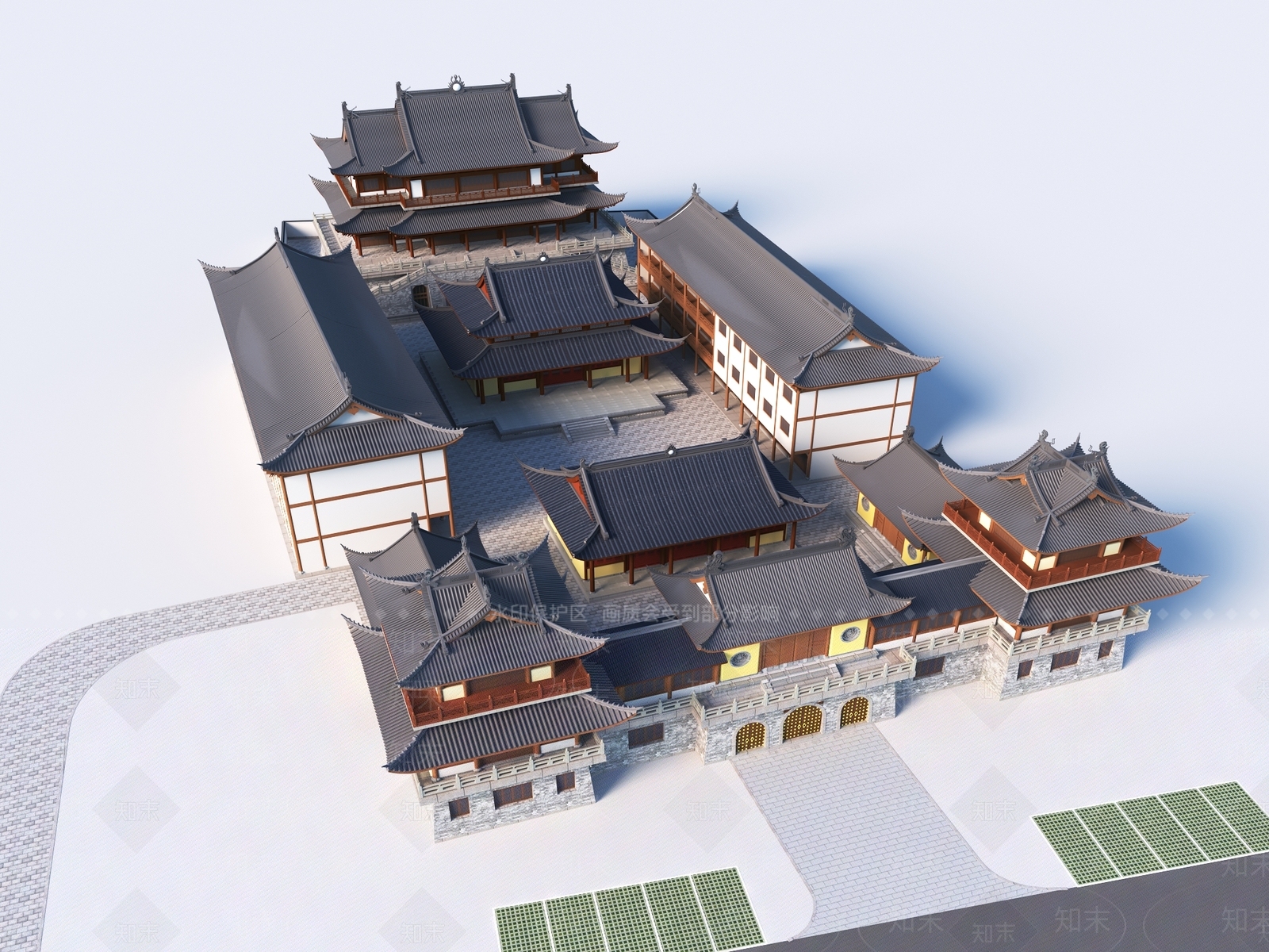 中式新中式古建3D模型下载【ID:1200707026】