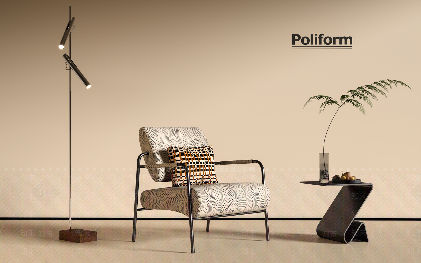 现代意式休闲椅SU模型下载【ID:1200708189】