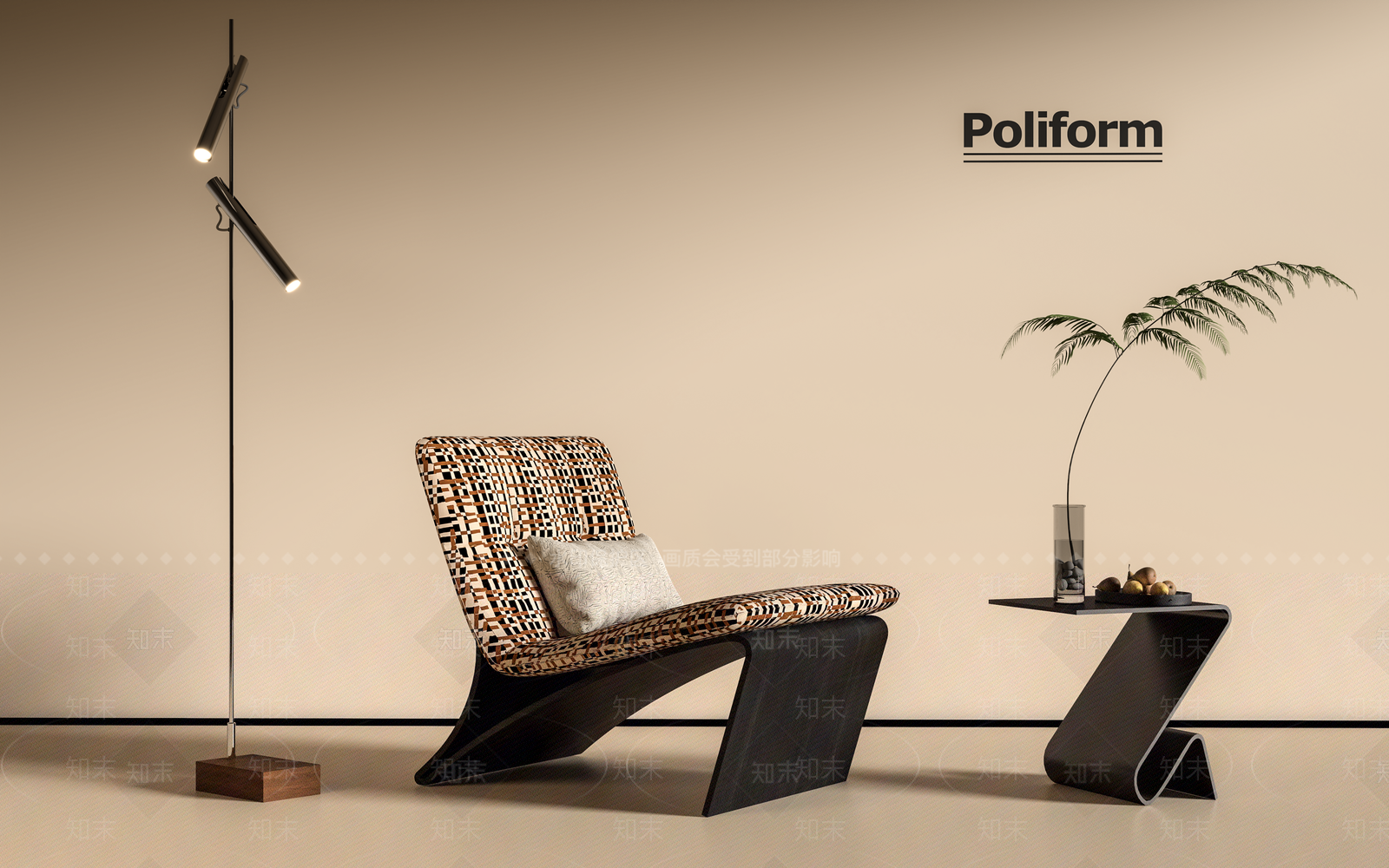 现代意式单人沙发3D模型下载【ID:1200708239】