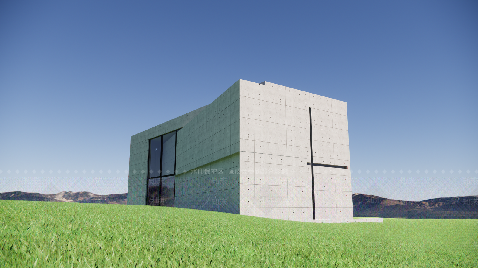 现代复古教堂建筑SU模型下载【ID:1200709035】