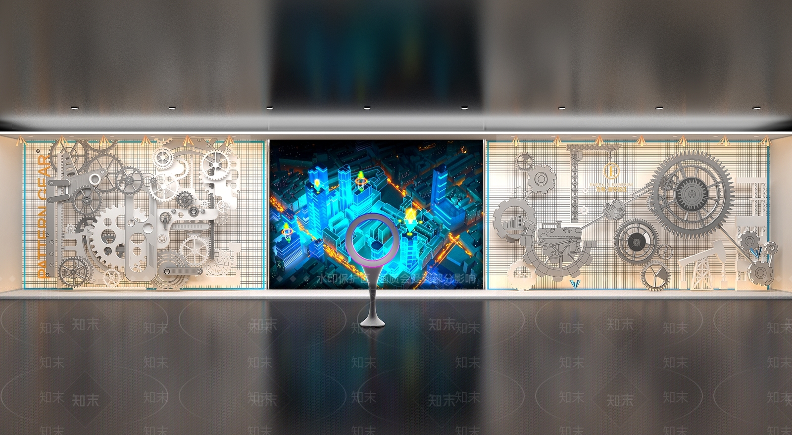 工业现代汽车展厅3D模型下载【ID:1200710000】