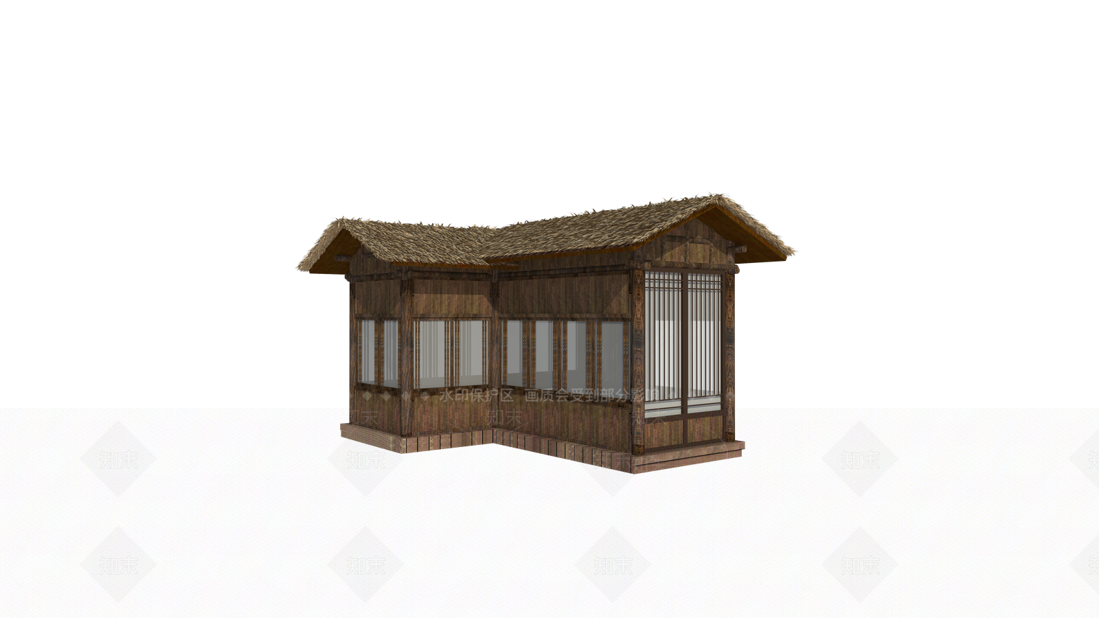 新中式复古小公建SU模型下载【ID:1200711435】