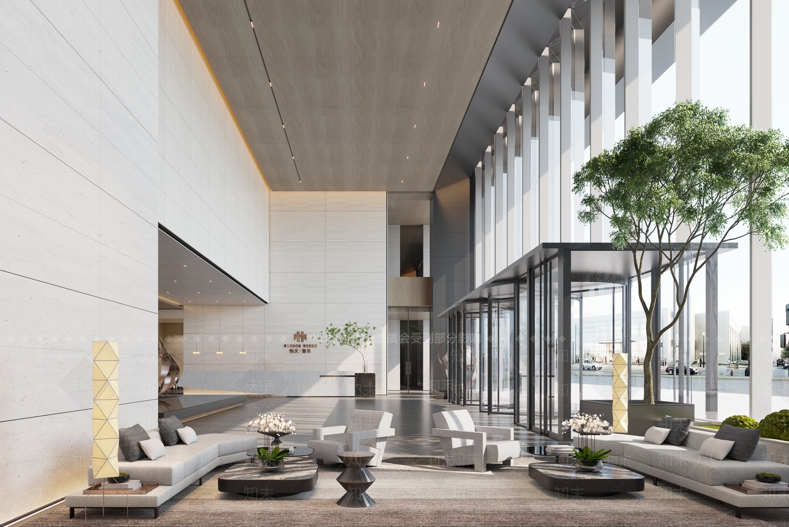 现代新中式售楼处3D模型下载【ID:1200715394】