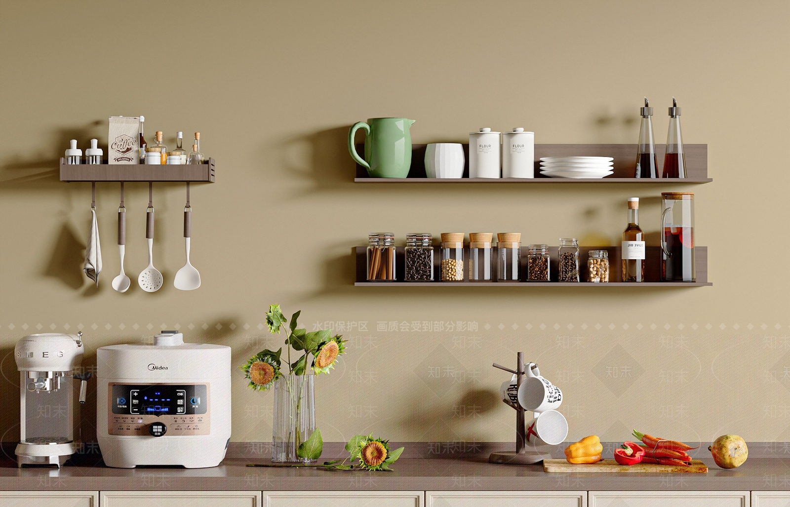 厨房用品3D模型下载【ID:1200715935】