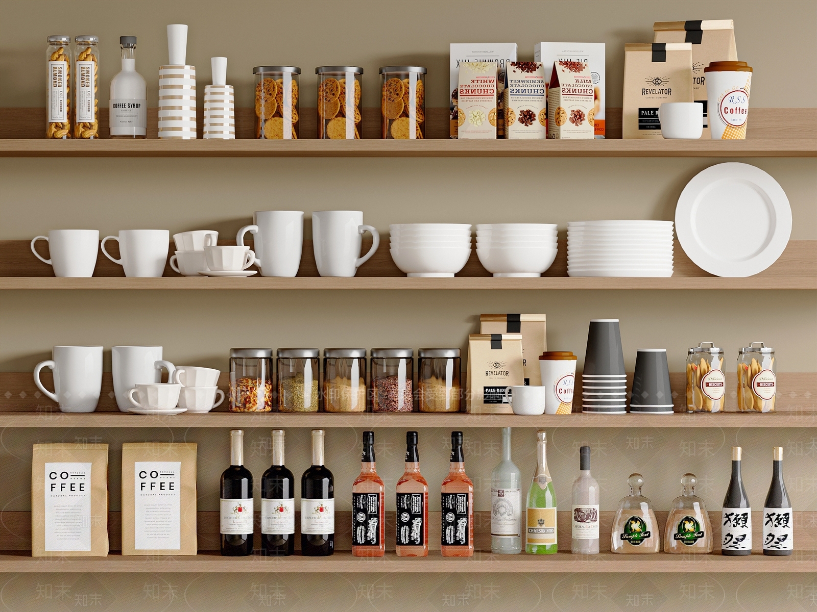 厨房用品3D模型下载【ID:1200716587】