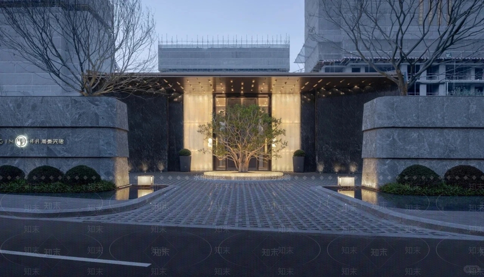 意式轻奢售楼处建筑SU模型下载【ID:1200719174】