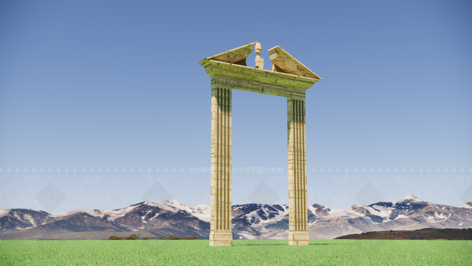 欧式北欧入口大门SU模型下载【ID:1200723798】