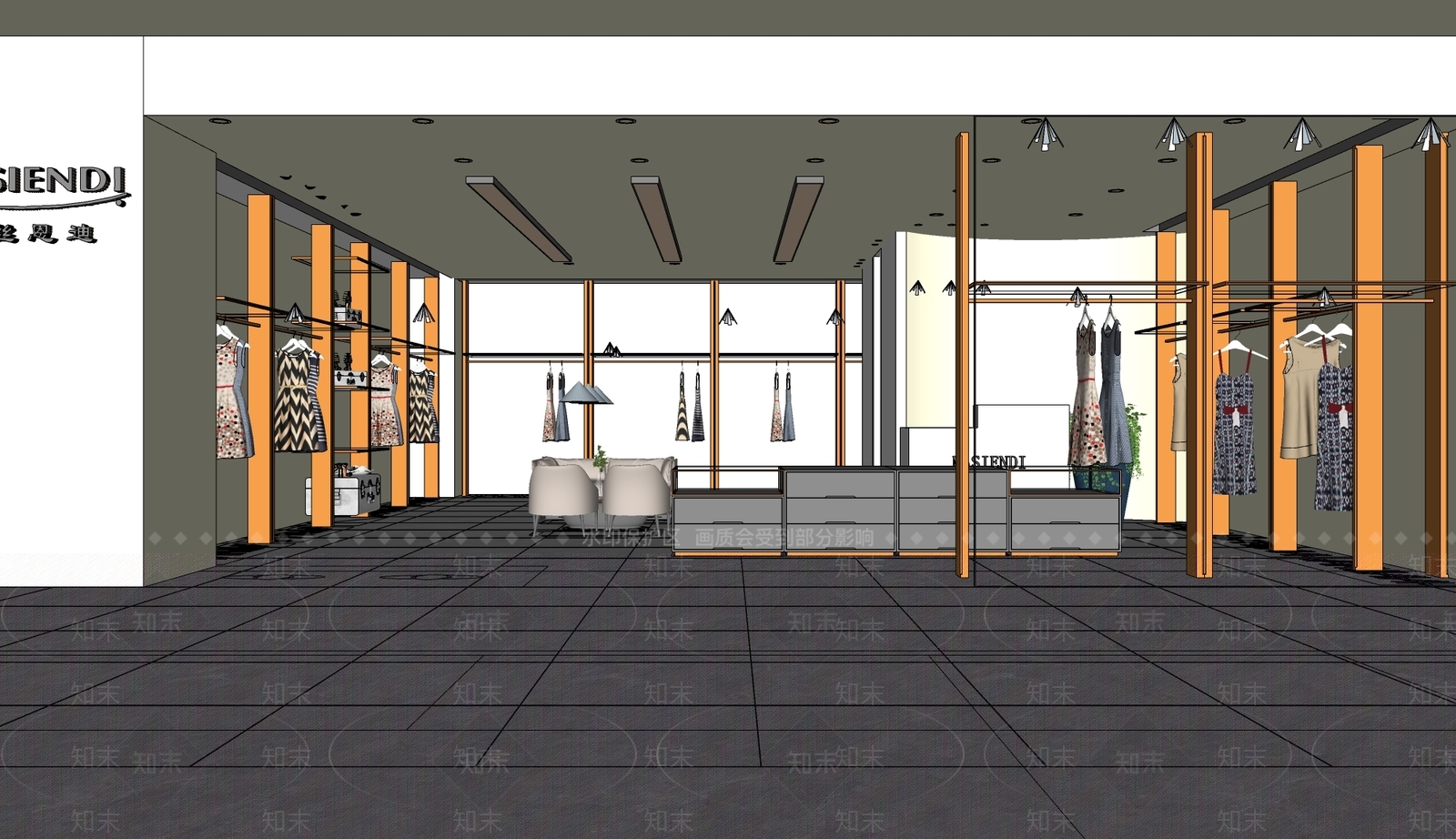 现代服装店SU模型下载【ID:1200724588】
