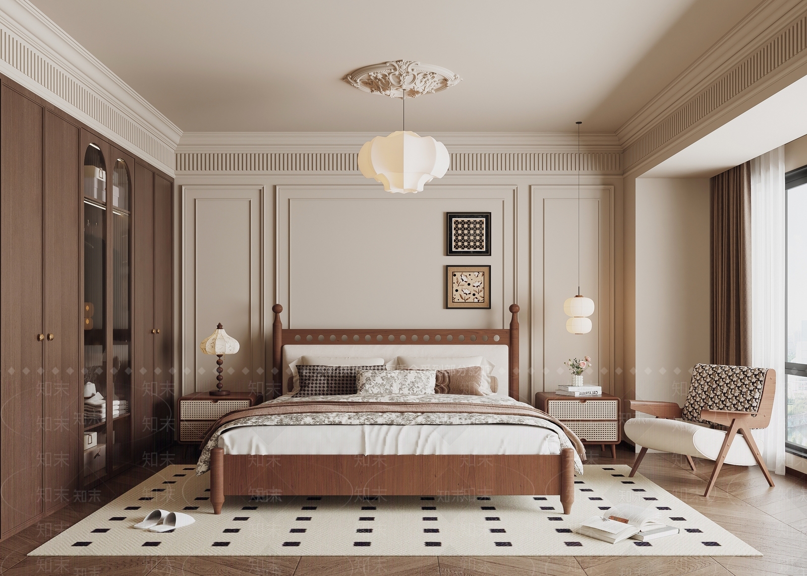 法式中古家居卧室3D模型下载【ID:1200725759】