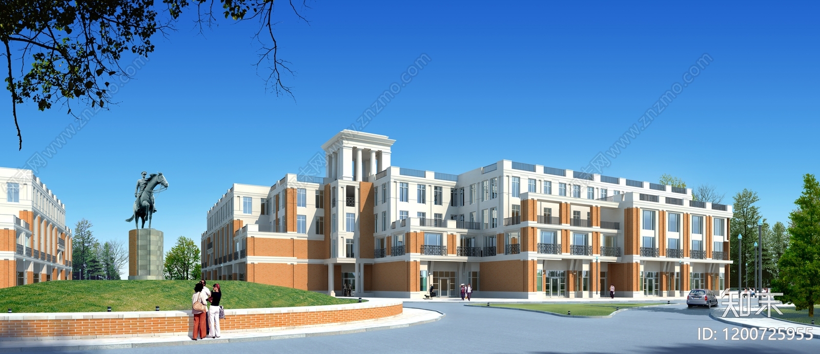 现代新中式公建项目效果图下载【ID:1200725955】