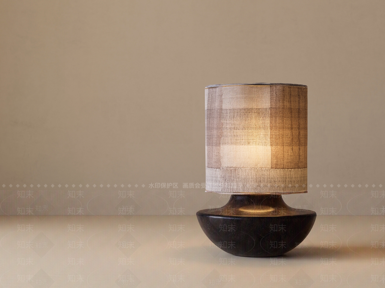 侘寂中古台灯SU模型下载【ID:1200728181】