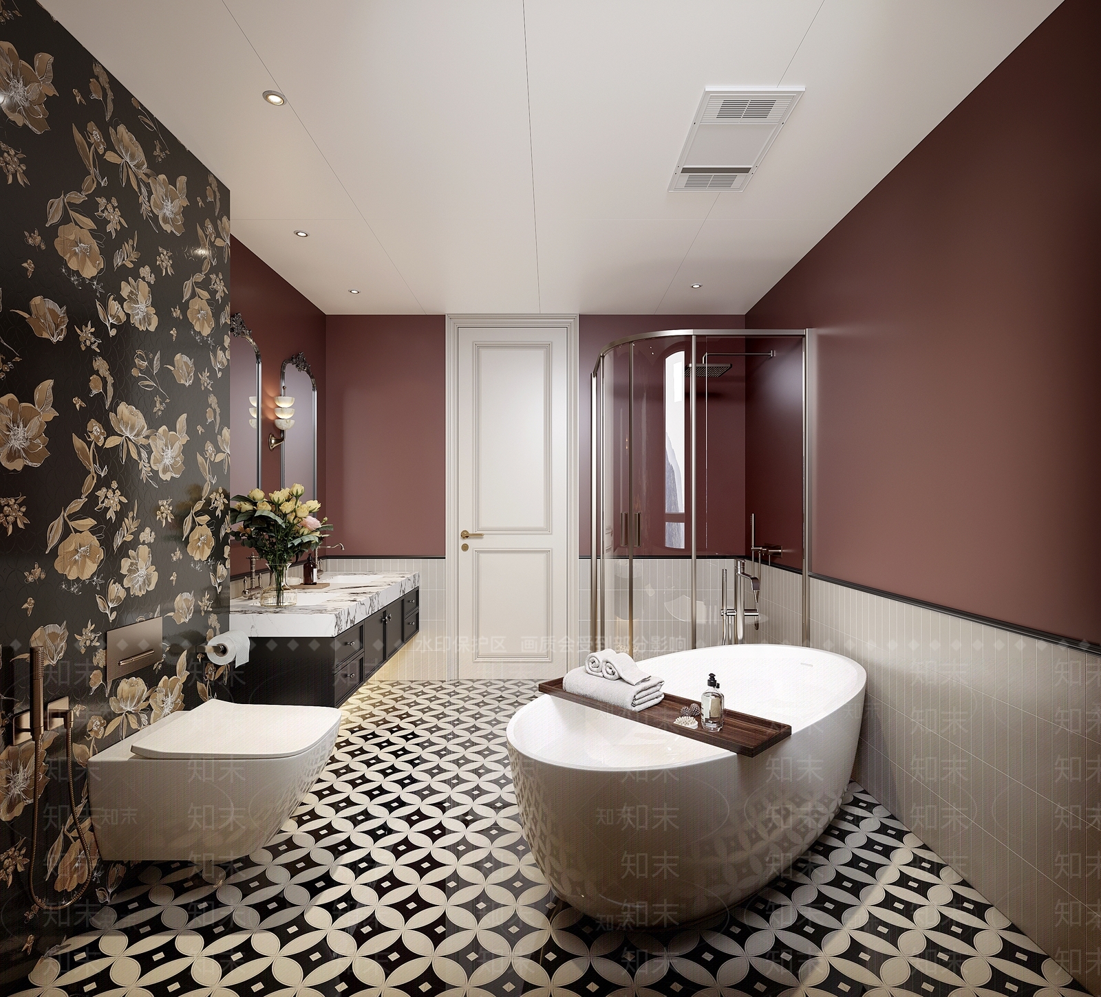 法式美式卫生间3D模型下载【ID:1200728678】